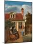 Figures in a Courtyard behind a House, c. 1663-5-Pieter de Hooch-Mounted Giclee Print