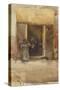 Figures in a Doorway, C.1897-99 (Watercolour on Paper)-James Abbott McNeill Whistler-Stretched Canvas