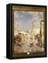 Figures in a Moorish Town-Franz Richard Unterberger-Framed Stretched Canvas