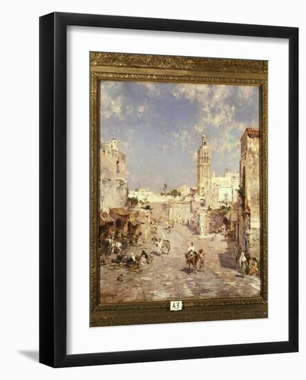 Figures in a Moorish Town-Franz Richard Unterberger-Framed Giclee Print