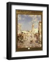 Figures in a Moorish Town-Franz Richard Unterberger-Framed Giclee Print