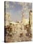 Figures in a Moorish Town-Jean-Baptiste-Camille Corot-Stretched Canvas