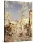 Figures in a Moorish Town-Jean-Baptiste-Camille Corot-Stretched Canvas