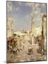 Figures in a Moorish Town-Jean-Baptiste-Camille Corot-Mounted Giclee Print