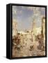 Figures in a Moorish Town-Jean-Baptiste-Camille Corot-Framed Stretched Canvas