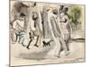 Figures in a Park, Charleston, South Carolina, 1916 (W/C on Paper)-Jules Pascin-Mounted Giclee Print