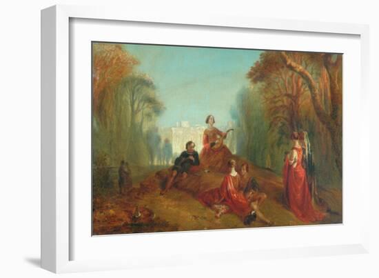 Figures in a Park-Alfred Woolmer-Framed Giclee Print