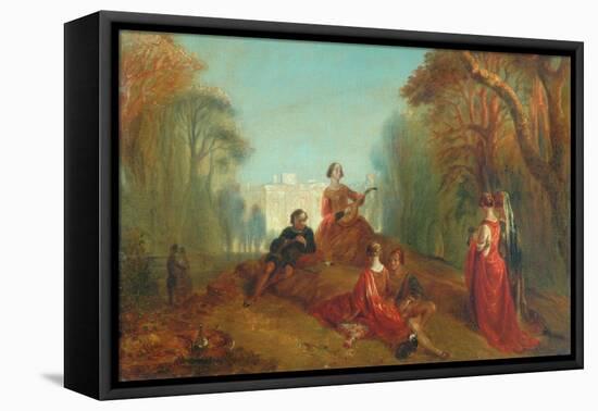 Figures in a Park-Alfred Woolmer-Framed Stretched Canvas