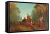 Figures in a Park-Alfred Woolmer-Framed Stretched Canvas