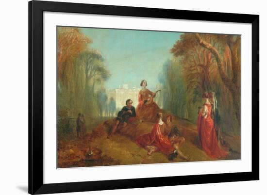 Figures in a Park-Alfred Woolmer-Framed Giclee Print