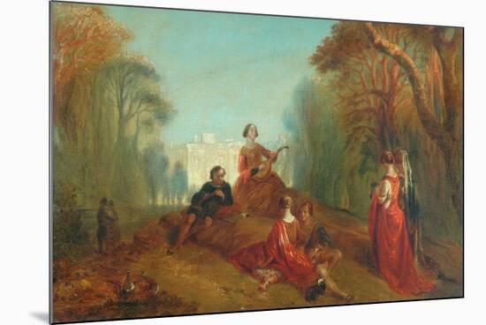 Figures in a Park-Alfred Woolmer-Mounted Giclee Print