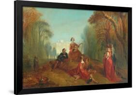 Figures in a Park-Alfred Woolmer-Framed Giclee Print