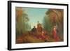 Figures in a Park-Alfred Woolmer-Framed Giclee Print