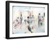 Figures in a Room, 1936 (Pencil & Crayon on Graph Paper)-Oskar Schlemmer-Framed Giclee Print