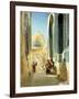 Figures in a Street Before a Mosque, 1895-Richard Karlovich Zommer-Framed Giclee Print