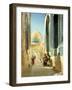 Figures in a Street Before a Mosque, 1895-Richard Karlovich Zommer-Framed Giclee Print