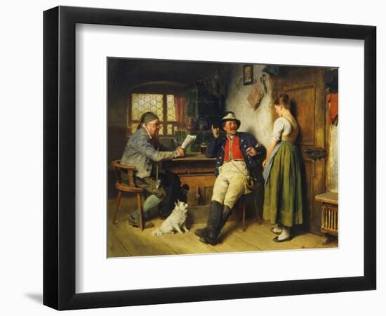 Figures in an Interior, 1891-Hugo Kauffmann-Framed Giclee Print