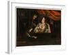 Figures in an Interior around a Lantern (Oil on Canvas)-Pietro Paolini-Framed Giclee Print