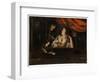 Figures in an Interior around a Lantern (Oil on Canvas)-Pietro Paolini-Framed Giclee Print