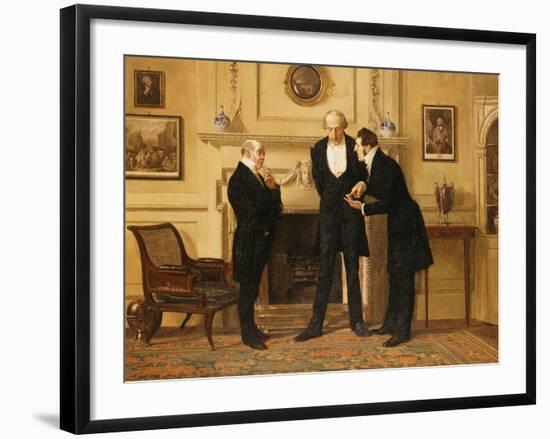 Figures in an Interior-Eugene-Louis Lami-Framed Giclee Print