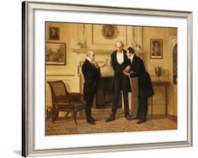 Figures in an Interior-Eugene-Louis Lami-Framed Giclee Print