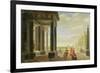 Figures in Conversation in a Classical Setting-Dirck Van Delen-Framed Giclee Print