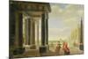 Figures in Conversation in a Classical Setting-Dirck Van Delen-Mounted Giclee Print