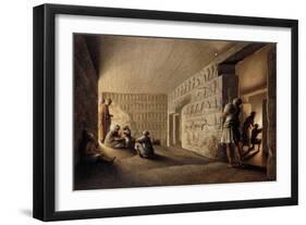 Figures in Egyptian Tombs-Luigi Mayer-Framed Giclee Print