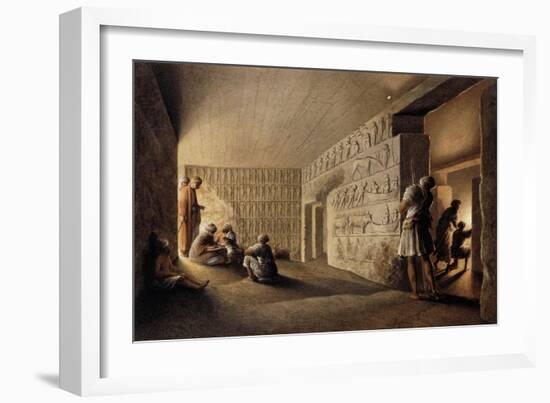 Figures in Egyptian Tombs-Luigi Mayer-Framed Giclee Print