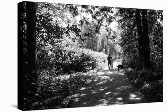 Figures in the Distance in Landscape under Trees-Sharon Wish-Stretched Canvas