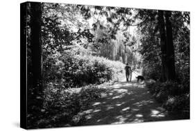 Figures in the Distance in Landscape under Trees-Sharon Wish-Stretched Canvas