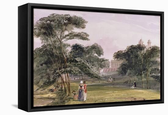 Figures in the Park below the Observatory, Greenwich, circa 1850-Thomas Shotter Boys-Framed Stretched Canvas