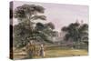 Figures in the Park below the Observatory, Greenwich, circa 1850-Thomas Shotter Boys-Stretched Canvas