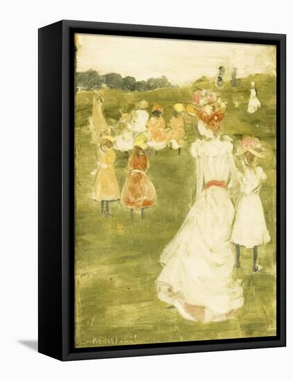 Figures in the Park, C.1895-97-Maurice Brazil Prendergast-Framed Stretched Canvas