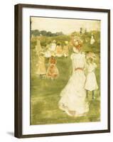 Figures in the Park, C.1895-97-Maurice Brazil Prendergast-Framed Giclee Print