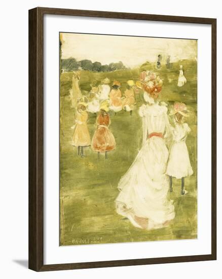 Figures in the Park, C.1895-97-Maurice Brazil Prendergast-Framed Giclee Print