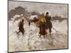 Figures in the Snow-Mose Bianchi-Mounted Giclee Print