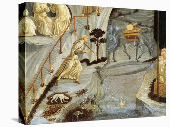 Figures of Monks, Detail from Thebes-Paolo Uccello-Stretched Canvas