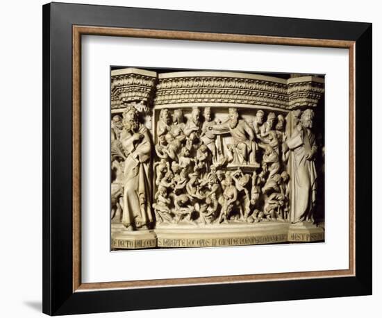 Figures of Prophets Framing Massacre of Innocents, Scene from Life of Christ-Giovanni Pisano-Framed Giclee Print