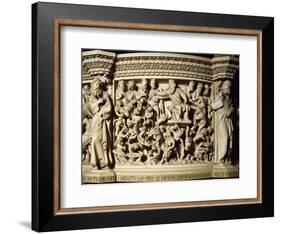 Figures of Prophets Framing Massacre of Innocents, Scene from Life of Christ-Giovanni Pisano-Framed Giclee Print