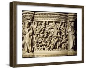 Figures of Prophets Framing Massacre of Innocents, Scene from Life of Christ-Giovanni Pisano-Framed Giclee Print