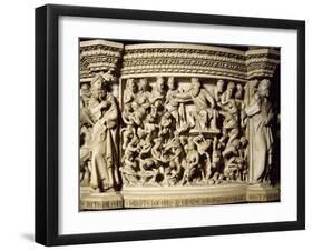 Figures of Prophets Framing Massacre of Innocents, Scene from Life of Christ-Giovanni Pisano-Framed Giclee Print