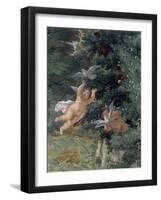 Figures of Putti, Detail from a Fresco in the Spring Hall at Villa Falconieri La Rufina, Frascati-null-Framed Giclee Print