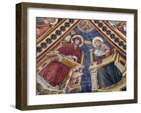 Figures of Saints, Fresco-Nicolo Alunno-Framed Giclee Print