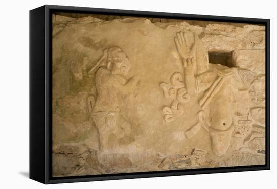 Figures of Stucco Relief, Skeletal Heads Found in the Niches, Castillo De Kukulcan-Richard Maschmeyer-Framed Stretched Canvas