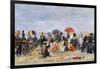 Figures on a Beach, 1884-Eug?ne Boudin-Framed Giclee Print