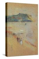 Figures on a Beach Near Cliffs-James Abbott McNeill Whistler-Stretched Canvas