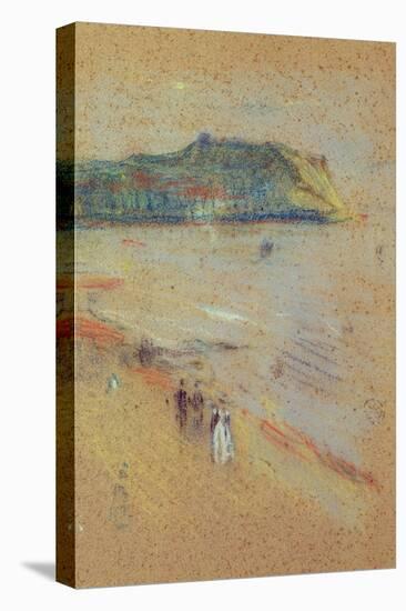 Figures on a Beach Near Cliffs-James Abbott McNeill Whistler-Stretched Canvas