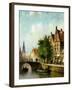 Figures on a Canal, Amsterdam-Johannes Franciscus Spohler-Framed Giclee Print