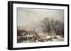 Figures on a Frozen Waterway, no.2-Frederik Marianus Kruseman-Framed Giclee Print